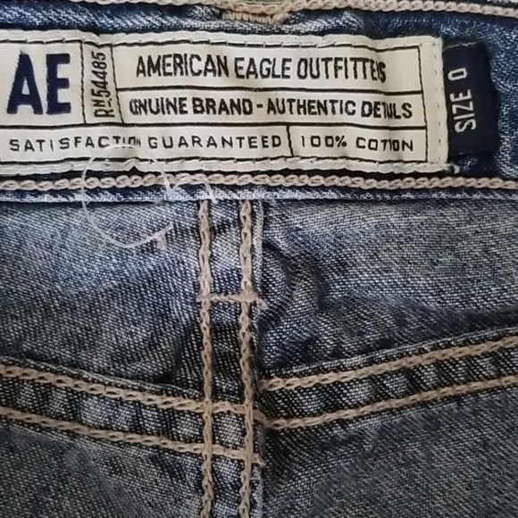 AMERICAN Eagle Shorts Denim Retro Vintage Button Fly Size 0 - Picture 6 of 8